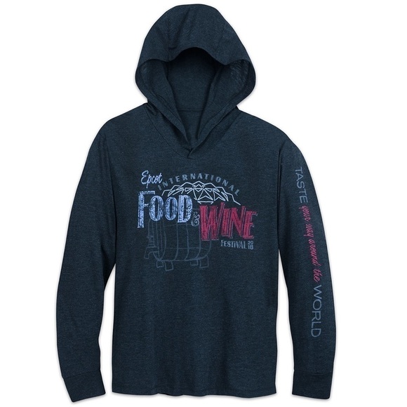 Disney World 2018 Epcot International Food Wine Festival Hoodie‎ T-Shirt, Small - Picture 1 of 7